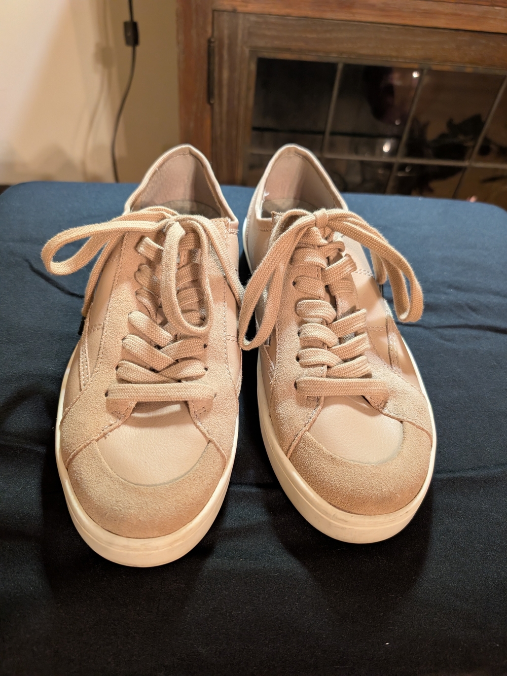 Splendid Beige Lace-Up Sneakers